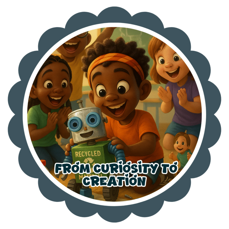 From curiosity to creation- Motivation Circle Sticker