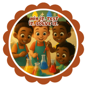 Mix it, Test it, solve it- Motivation Circle Sticker