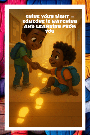 Shine your light- someone is watching and learning from you- A.I  Motivational Posters