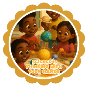 Science is thinking with your hands- Motivation Circle Sticker