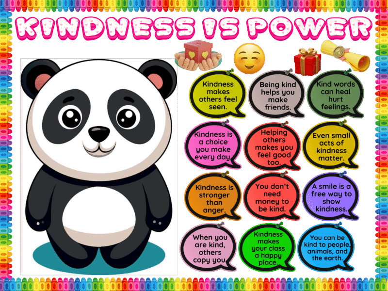 Kindness is power -Sticker Display Board