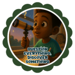 Question everything, Discover something- Motivation Circle Sticker