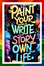 Paint your world, Write your story, Own your life- A.I  Motivational Posters