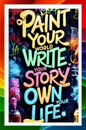 Paint your world, Write your story, Own your life- A.I  Motivational Posters