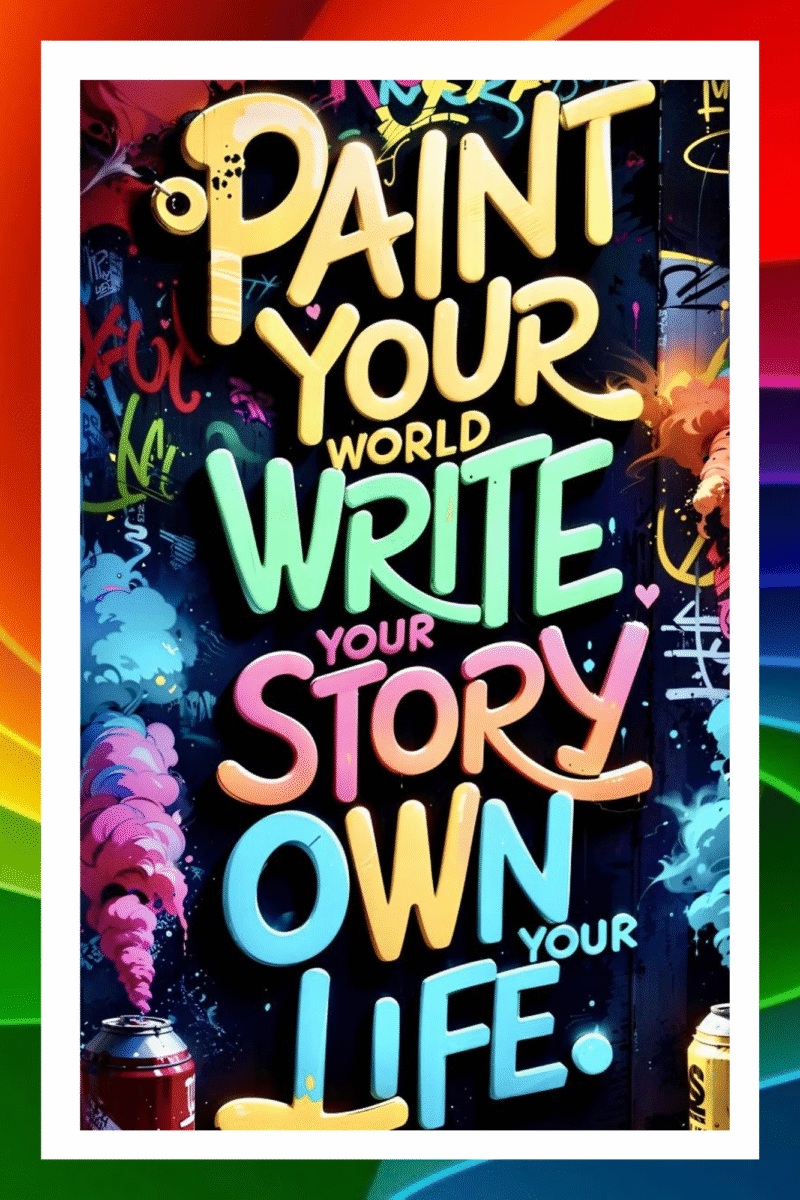 Paint your world, Write your story, Own your life- A.I  Motivational Posters
