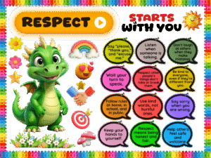 Respect -Sticker Display Board