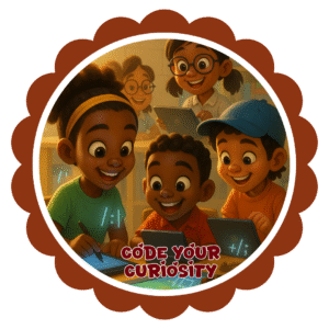 Code your curiosity- Motivation Circle Sticker