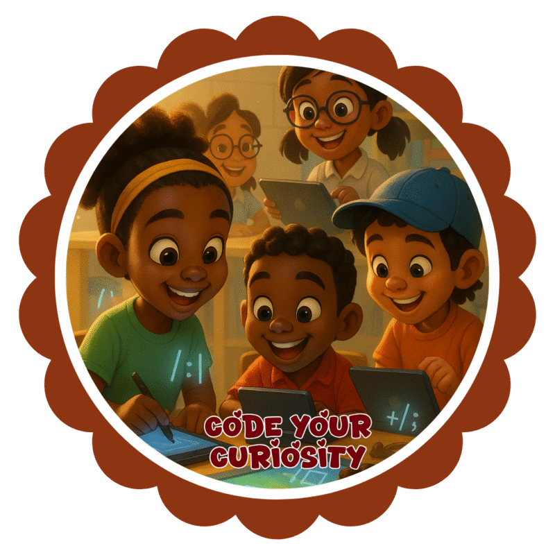 Code your curiosity- Motivation Circle Sticker
