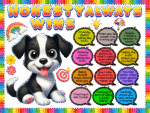 Honesty always wins -Sticker Display Board
