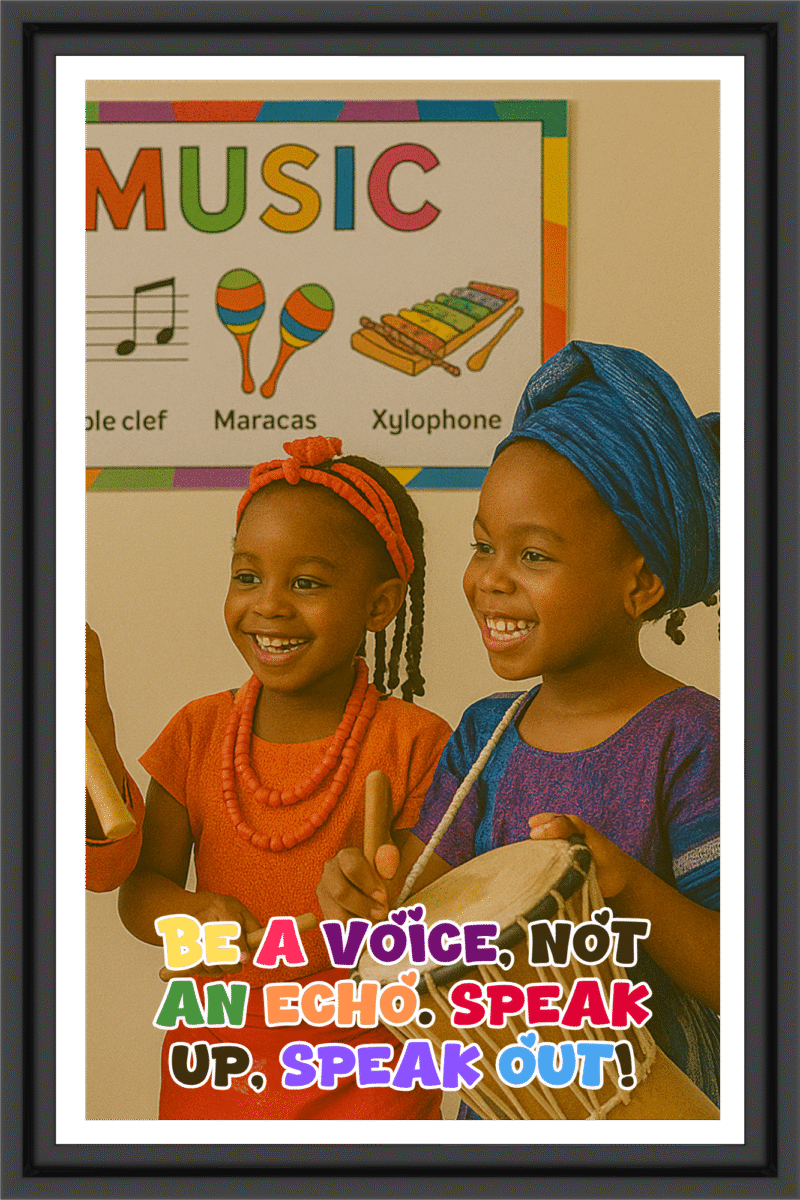 Be a voice, Not an Echo. Speak Up, Speak Out- A.I  Motivational Posters