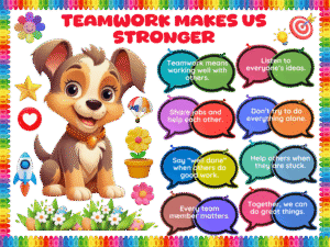 Teamwork makes us stronger -Sticker Display Board