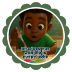 Discover the wonder in every drop- Motivation Circle Sticker