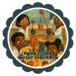 Think today, Invent tomorrow- Motivation Circle Sticker