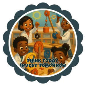 Think today, Invent tomorrow- Motivation Circle Sticker