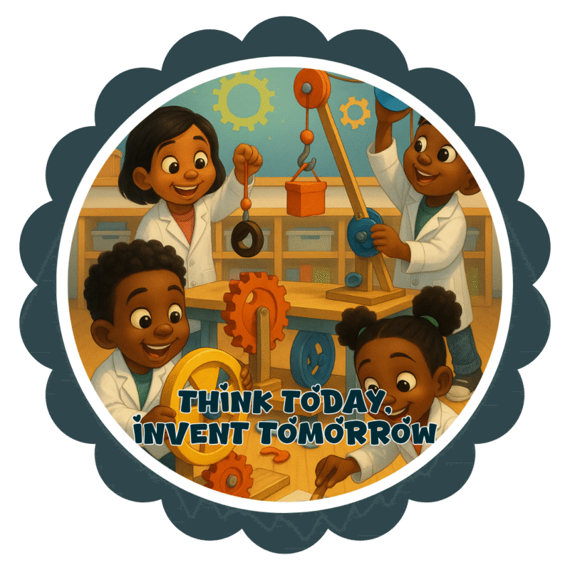 Think today, Invent tomorrow- Motivation Circle Sticker