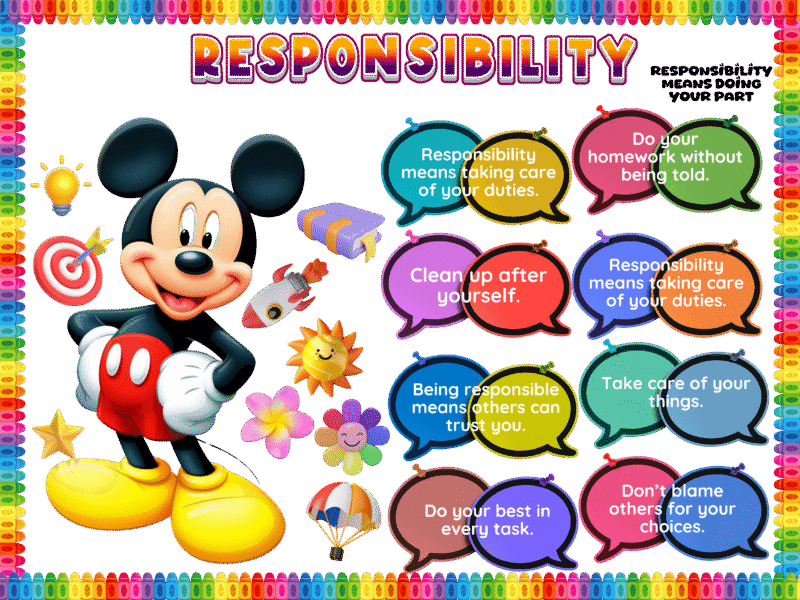 Responsibility -Sticker Display Board