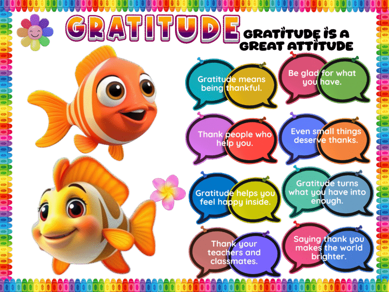 Gratitude-Sticker Display Board