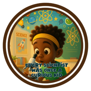 Every scientist was once a curious kid- Motivation Circle Sticker