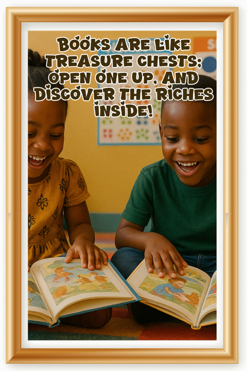 Book are like treasure chests; open one up , And discover the riches inside- A.I  Motivational Posters