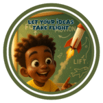 Let your ideas take flight- Motivation Circle Sticker