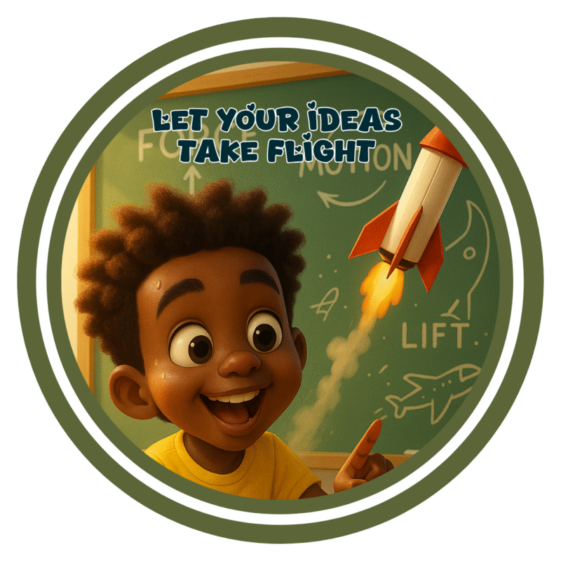 Let your ideas take flight- Motivation Circle Sticker