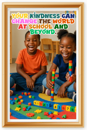Your kindness can change the world at school and beyond- A.I  Motivational Posters