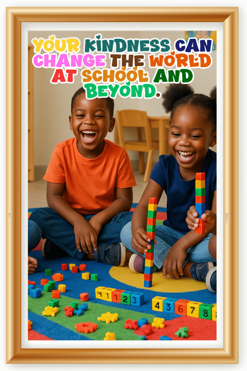 Your kindness can change the world at school and beyond- A.I  Motivational Posters