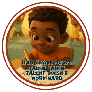 Hardwork beats talent when talent doesn't work hard- Motivation Circle Sticker