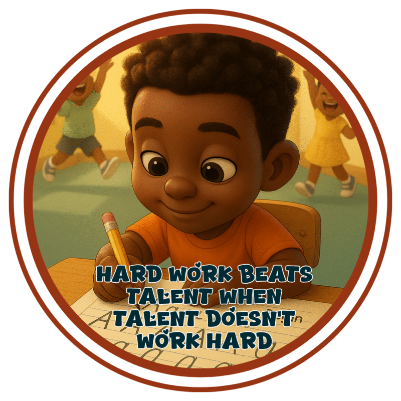 Hardwork beats talent when talent doesn't work hard- Motivation Circle Sticker