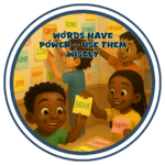 Words have power use them wisely.- Motivation Circle Sticker