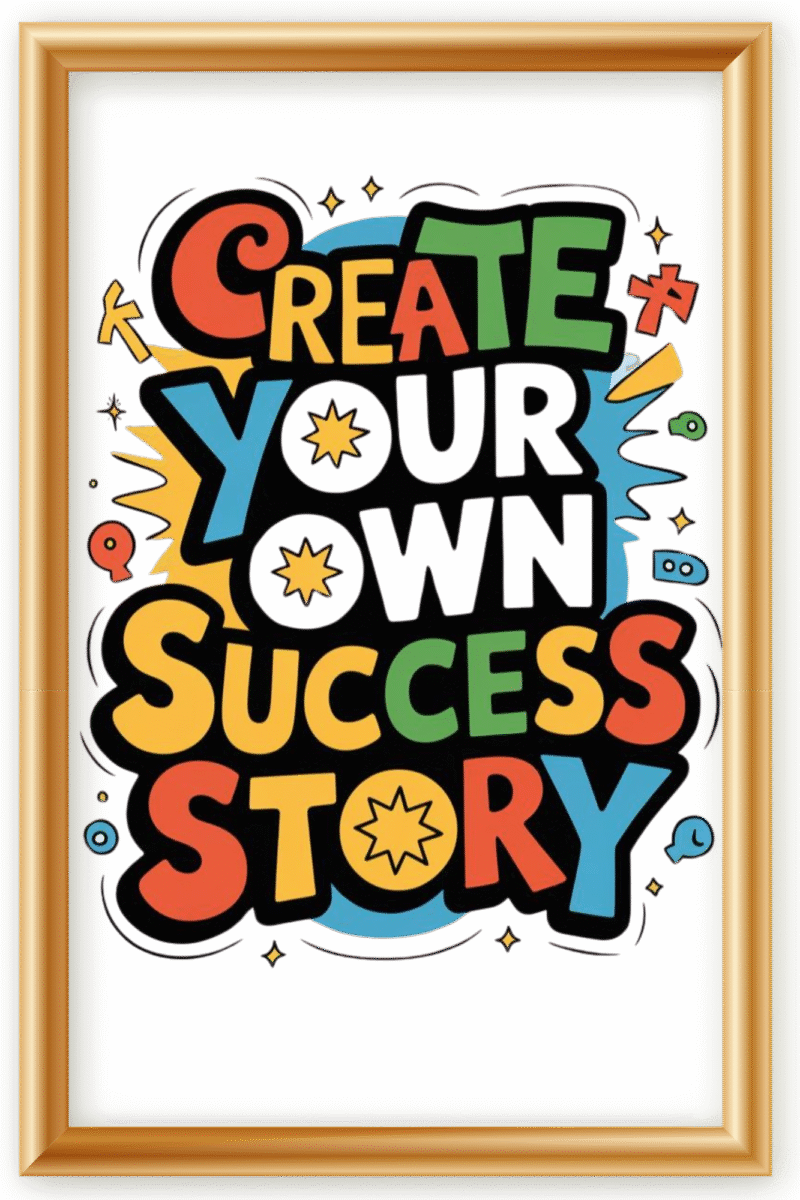 Create your own sucess story- A.I  Motivational Posters