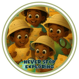 Never stop exploring.- Motivation Circle Sticker
