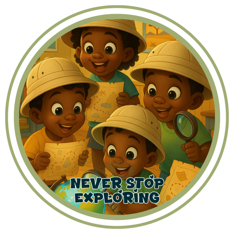 Never stop exploring.- Motivation Circle Sticker