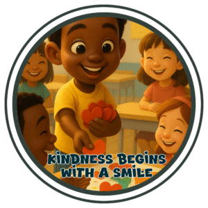 Kindness begins with a smile- Motivation Circle Sticker