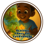 Reading takes you everywhere- Motivation Circle Sticker