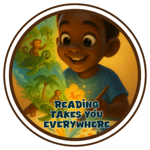 Reading takes you everywhere- Motivation Circle Sticker