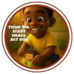 Think Big, Start small act now- Motivation Circle Sticker