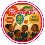 Kind words make kind classrooms.- Motivation Circle Sticker