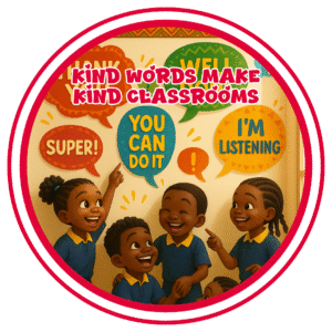 Kind words make kind classrooms.- Motivation Circle Sticker