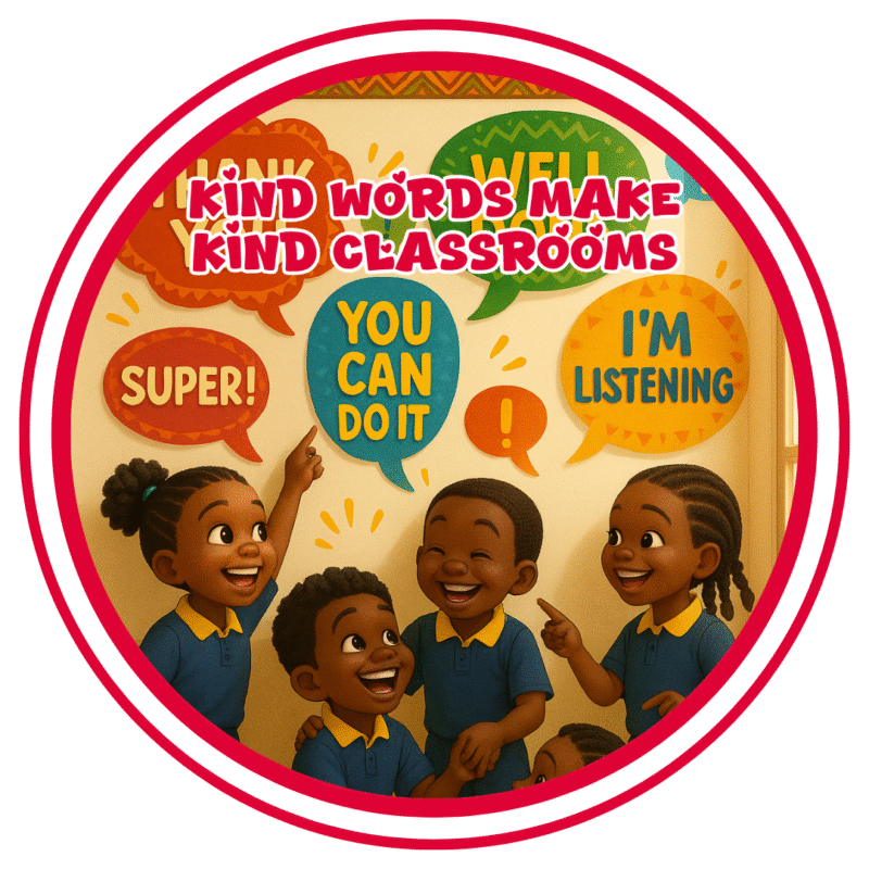 Kind words make kind classrooms.- Motivation Circle Sticker