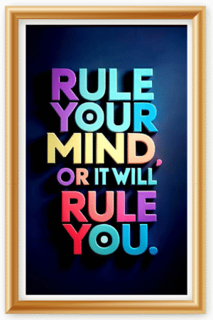 Rule your mind or it will rule you- A.I  Motivational Posters