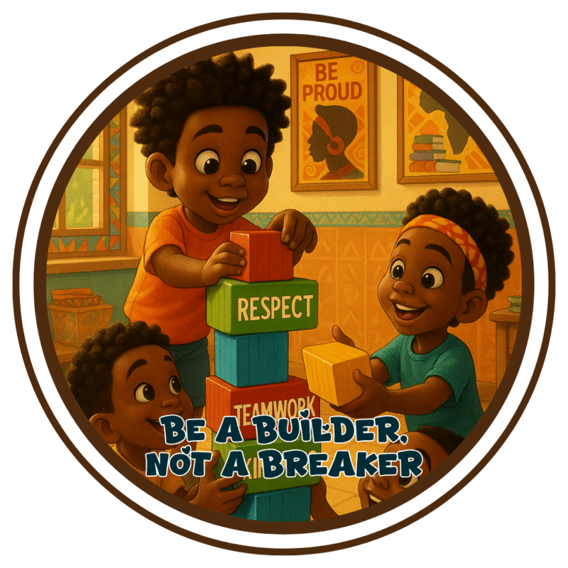 Be a builder not a breaker- Motivation Circle Sticker