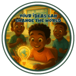 Your ideas can change the world- Motivation Circle Sticker