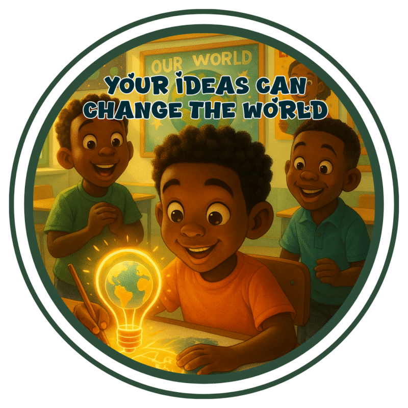 Your ideas can change the world- Motivation Circle Sticker