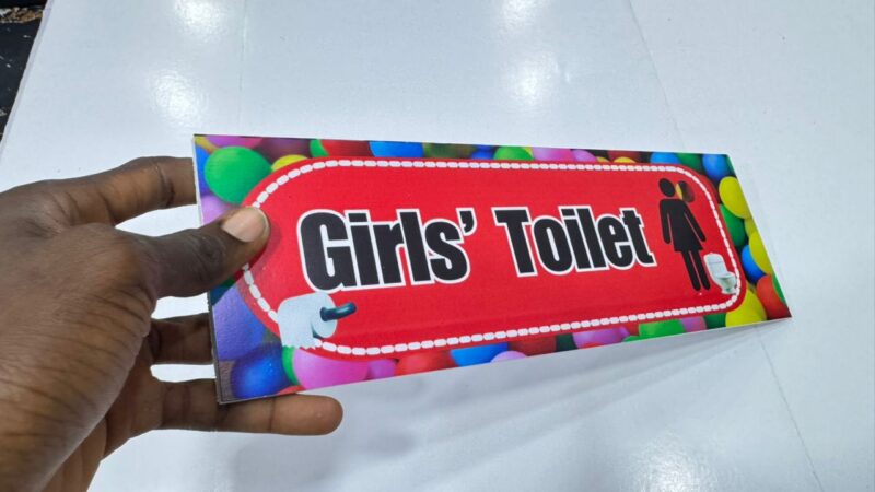 Girl's Toilet - Durable Foam board Class Tag