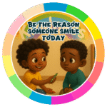 Be the reason someone smile today- Motivation Circle Sticker