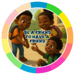 Be a friend to have a friend.- Motivation Circle Sticker