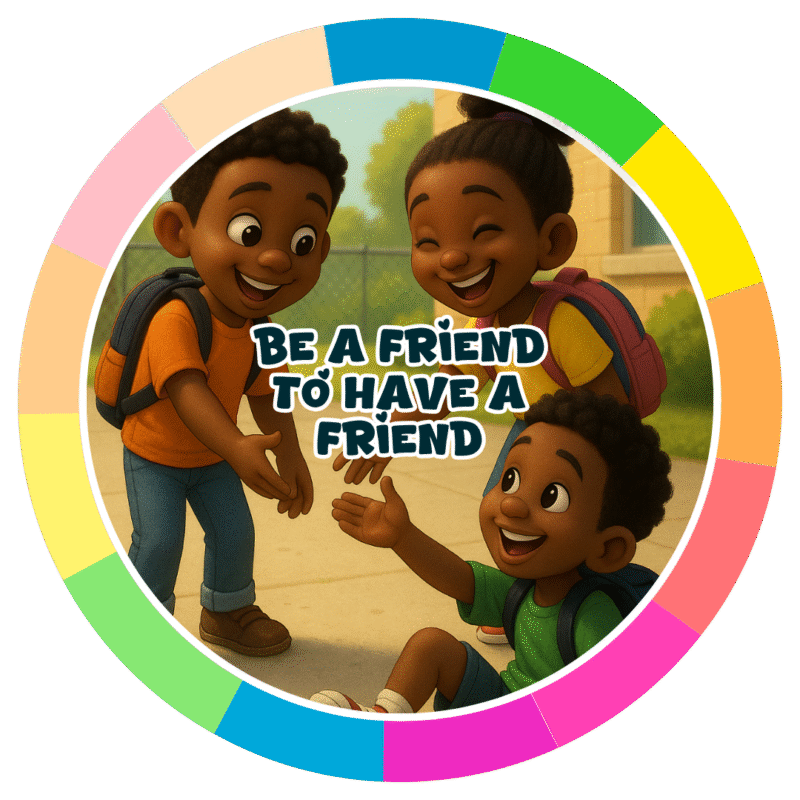 Be a friend to have a friend.- Motivation Circle Sticker