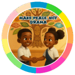 Make peace not drama- Motivation Circle Sticker