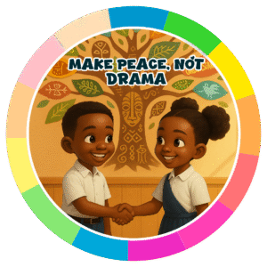 Make peace not drama- Motivation Circle Sticker